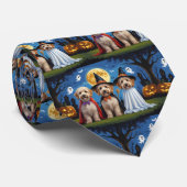 Cravate Goldendoodle Chiens Citrouille Halloween Funny (Roulé)