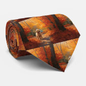Cravate Goldendoodle en automne Leaves Fall Inspire (Roulé)