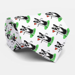 Cravate Golf Boston Terrier Chien (noir) mignon