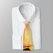 Cravate golf d'hélicoptère de coucher du soleil de (Attaché)