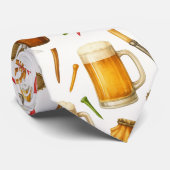 Cravate Golf et Bière pour golfeur (Roulé)