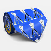 CRAVATE GOLFER BLANC BLANC STYLISÉ, JOUEURS DE GOLF (Roulé)