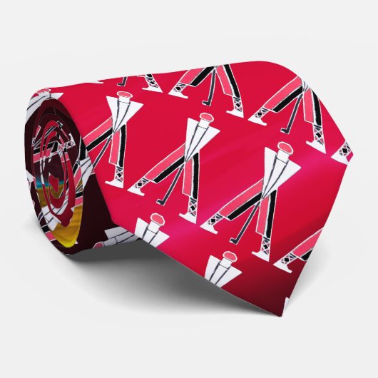 CRAVATE GOLFER BURGUNDY BLANC STYLISÉ, JOUEURS DE GOLF (Roulé)