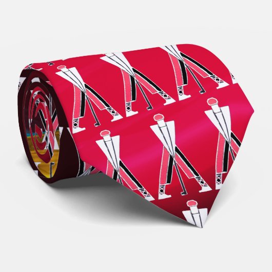CRAVATE GOLFER BURGUNDY BLANC STYLISÉ, JOUEURS DE GOLF (Roulé)