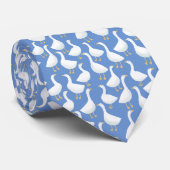 Cravate Goose Bird Pattern Blue (Roulé)