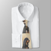 Cravate Gordon Setter Peinture - Joli art original chien (Attaché)