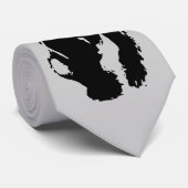 Cravate Gorilla - Gris, Noir & Blanc Pop Art Personnalisé (Roulé)