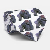 Cravate Gorille de Silverback, dos de blanc (g2p2) (Roulé)