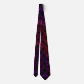 Cravate Goth Damask avec noir sur violet et rouge (Dos)
