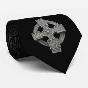 Cravate Gothic Aesthetic Celtic Cross Black Neck Tie