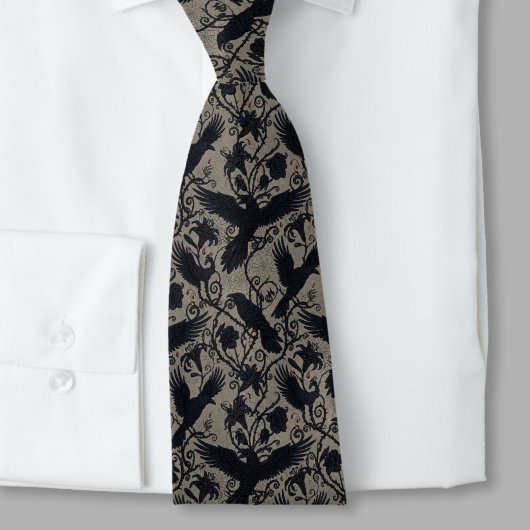 Cravate Gothic Raven Dark Academia Alternative Wedding