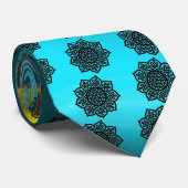 Cravate GOTHIC SUN CELTIC KNOT Blue Aquamarine (Roulé)