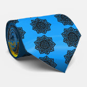 Cravate GOTHIC SUN CELTIC KNOTS Aqua Blue (Roulé)