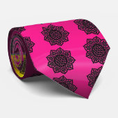 Cravate GOTHIC SUN DELTIC KNOTS Pink Fuchsia Gem (Roulé)