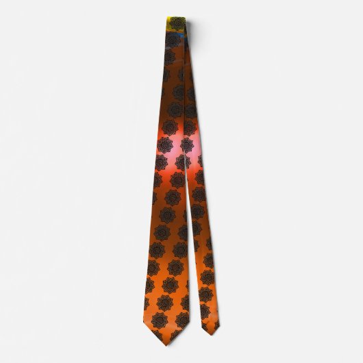 Cravate GOTHIQUE SUN CELTIC KNOT Orange Gem (Devant)