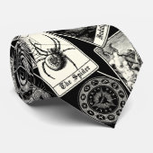 Cravate Gothique Witchcraft Cartes de Tarot Magicien Crava (Roulé)