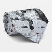 Cravate goutte de peinture noire sur béton (Roulé)