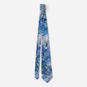 Cravate Gouttes Bleues Abstraction (Dos)