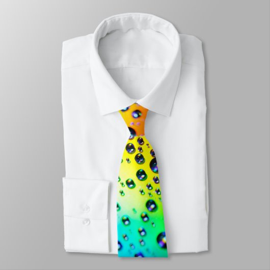 Cravate Gouttes de pluie d'arc-en-ciel (Attaché)