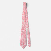 Cravate Goyave molle florale hawaïenne blanche de matin de (Devant)