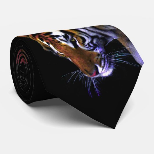 Cravate grâce d'un tigre (Roulé)