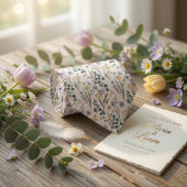 Cravate Graceful Pastel Wildflowers
