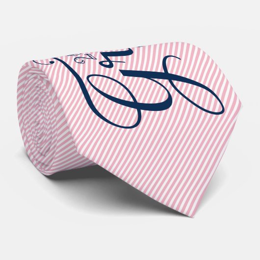 Cravate Grad 2017 Blue Modern Typography Design (Roulé)