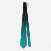 Cravate Gradient Aqua et Parties scintillant noire (Devant)