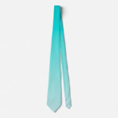 Cravate gradient aqueux turquoise (Devant)