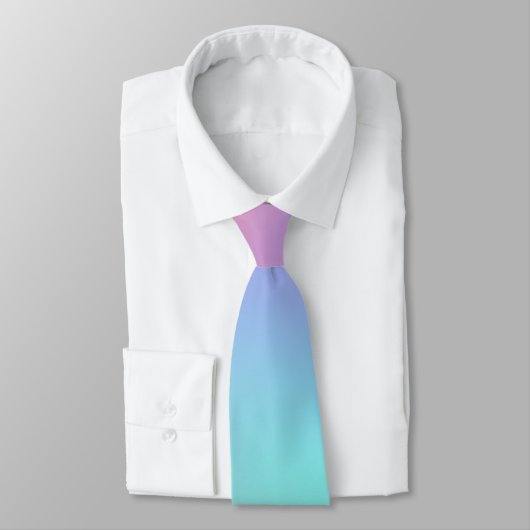 Cravate Gradient arc-en-ciel Pastel Freeform (Attaché)