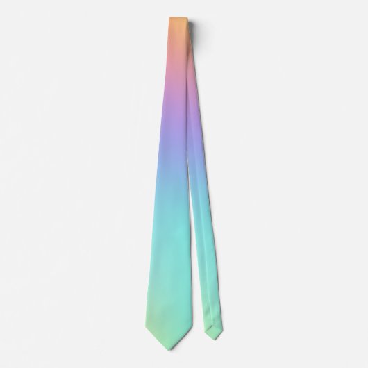 Cravate Gradient arc-en-ciel Pastel Freeform (Devant)