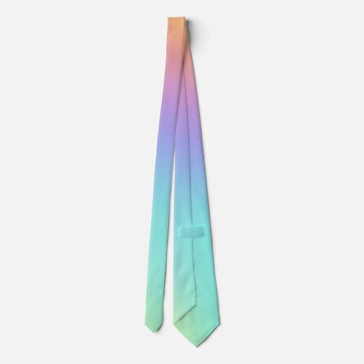 Cravate Gradient arc-en-ciel Pastel Freeform (Dos)