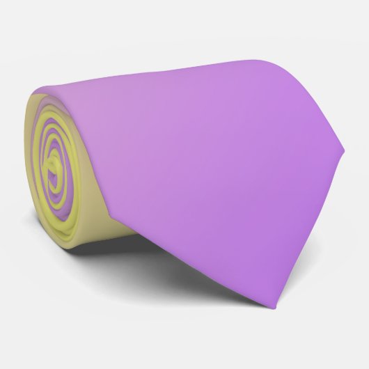 Cravate Gradient de blocs couleur jaune à violet (Roulé)