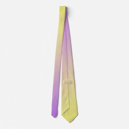 Cravate Gradient de blocs couleur jaune à violet (Dos)
