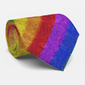 Cravate Gradient de parties scintillantes d'arc-en-ciel de (Roulé)