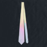 Cravate Gradient doux Ombre rose jaune pastel esthétique<br><div class="desc">Belle aquarelle numérique couleur rose violet pêche jaune bleu muet dégradé gris foncé design. Un cadeau radieux. Cadeaux Gradient personnalisés. Preppy gradient cravate ombre pour lui.</div>