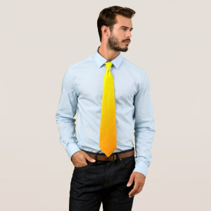Cravate Gradient Soleil Jaune Doré,