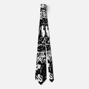 Cravate Graffiti Collage Abstrait Motif d'impression