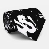Cravate Graffiti Collage Abstrait Motif d'impression (Roulé)