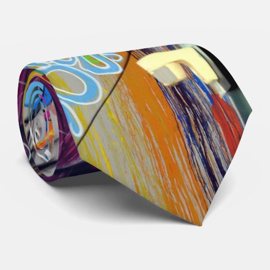 Cravate Graffiti coloré (Roulé)