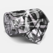 Cravate Graffiti de charbon de bois (Roulé)