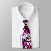 Cravate Graffiti de Pink Checkers (Attaché)