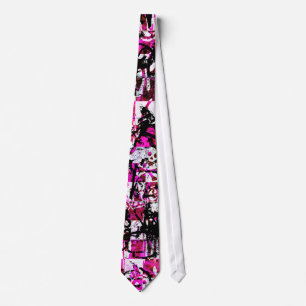 Cravate Graffiti de Pink Checkers