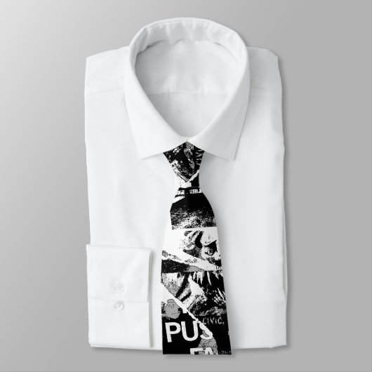 Cravate Graffiti de Punk urbain (Attaché)