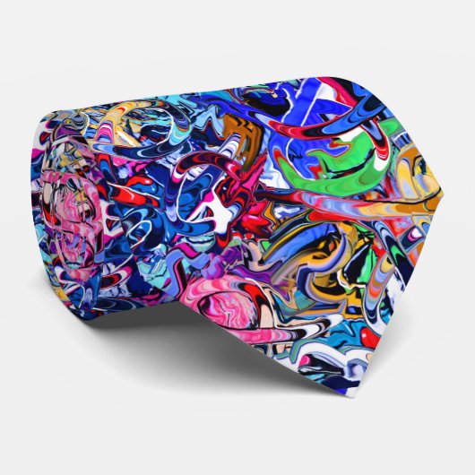Cravate Graffiti de rue (Roulé)
