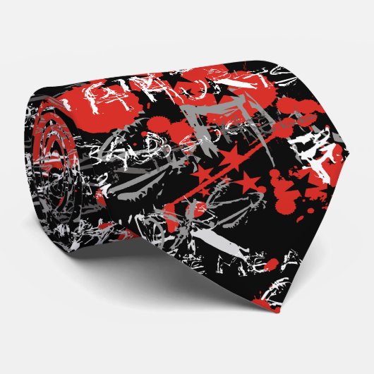 Cravate Graffiti Emo Paint (Roulé)