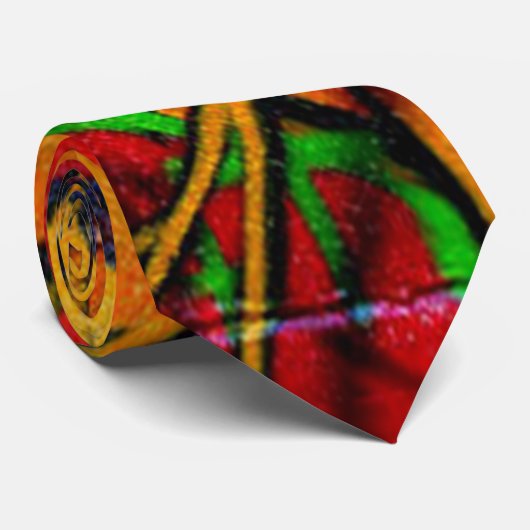 Cravate Graffiti Fruit Design (Roulé)