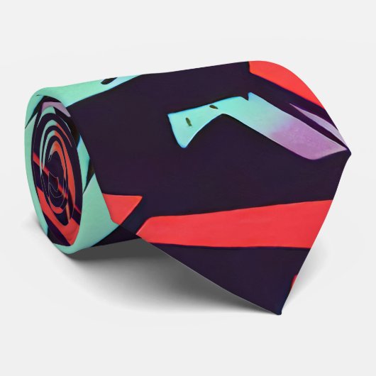 Cravate Graffiti moderne (Roulé)