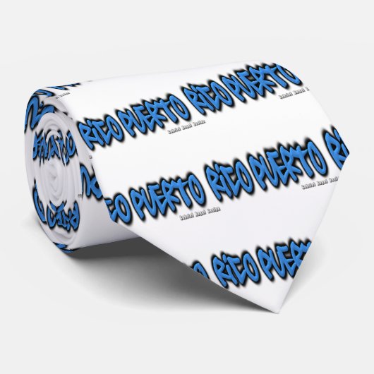 Cravate Graffiti Porto Rico (Roulé)