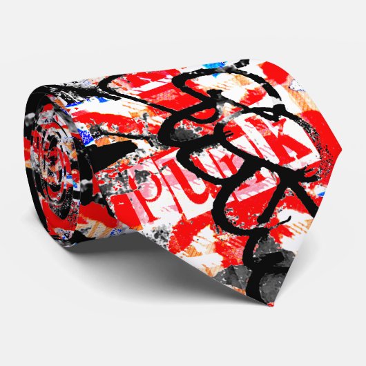 Cravate Graffiti punk (Roulé)